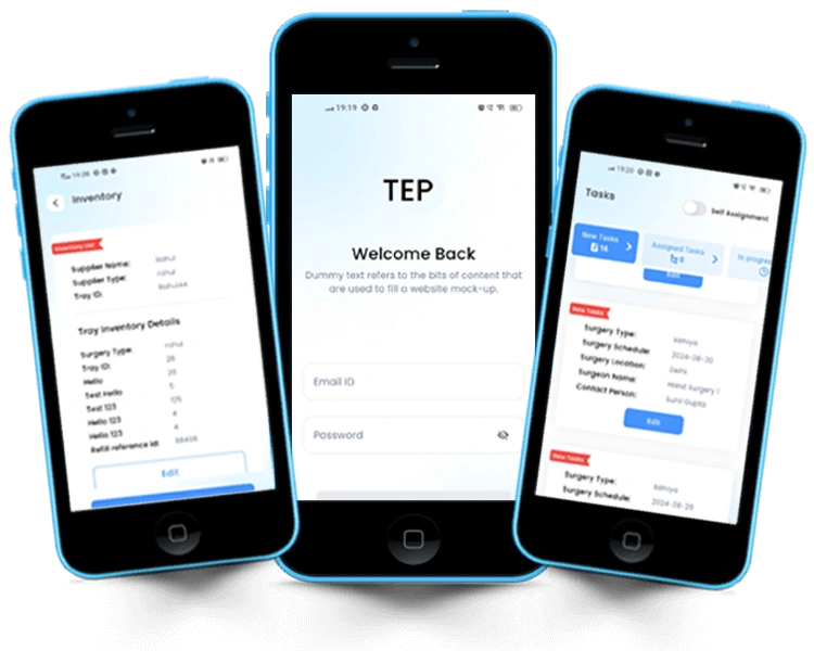 TEP Medical Tray Supplier App