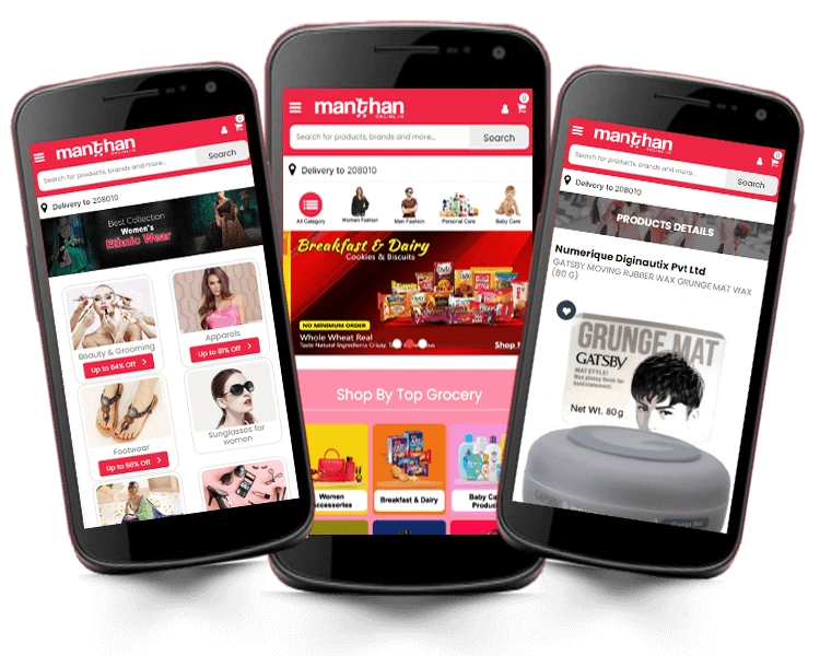 Manthan Online Grocery & Fashion E-commerce App